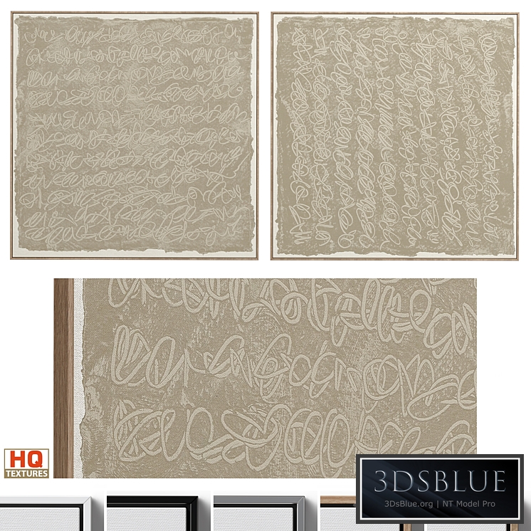 Large Textural Abstract Neutral Wall Art C-401