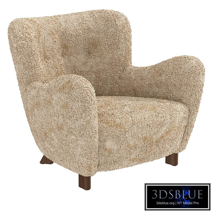 Fritz Hansen Easy Chair in Beige Sheepskin Model 1669 1930s