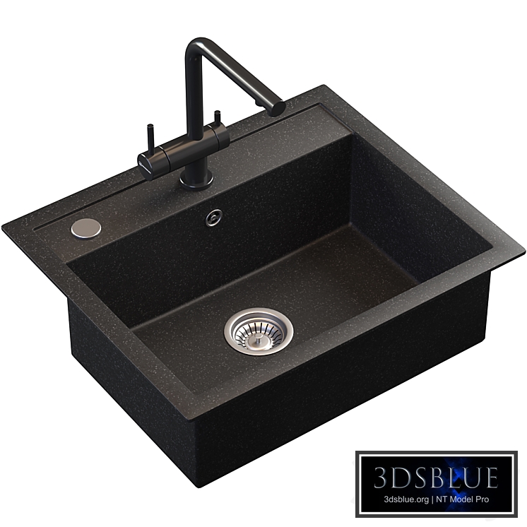 Kitchen sink with faucet