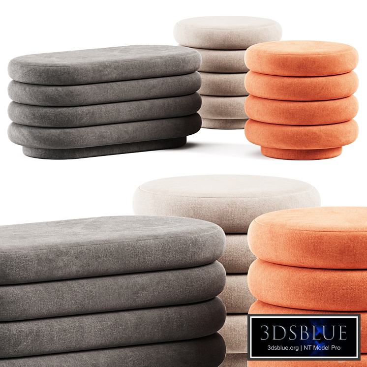 Ferm Living Pouf Round and Medium Oval