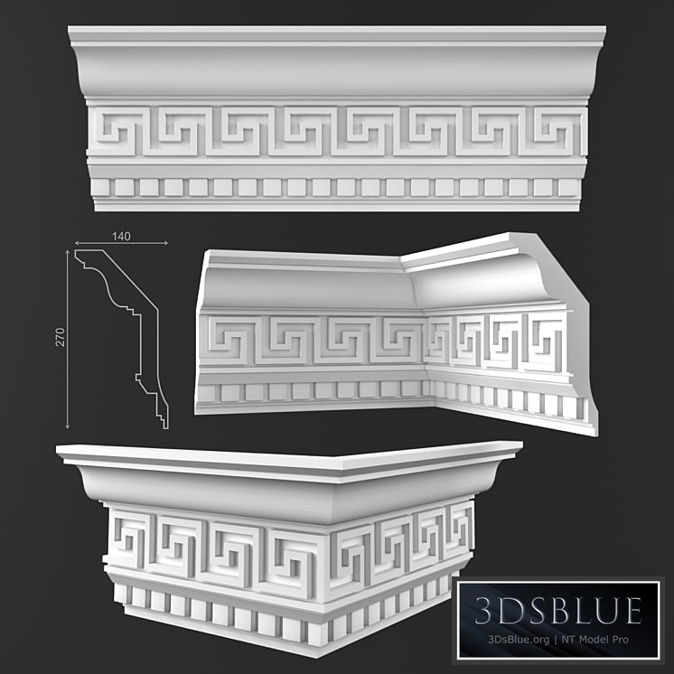 Ceiling cornice 50 KO 016 Gp