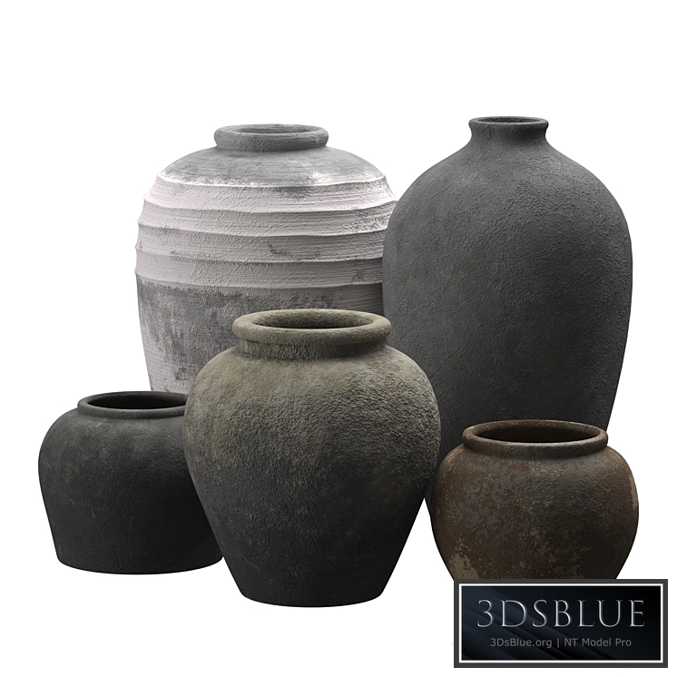 Artisan clay vases