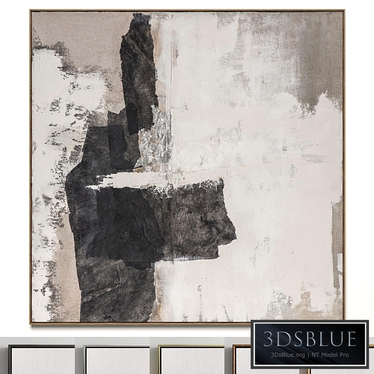 Plaster two square photo frames 46