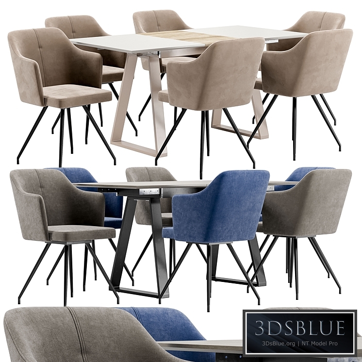 Sling Dining Chair and Detroit Table