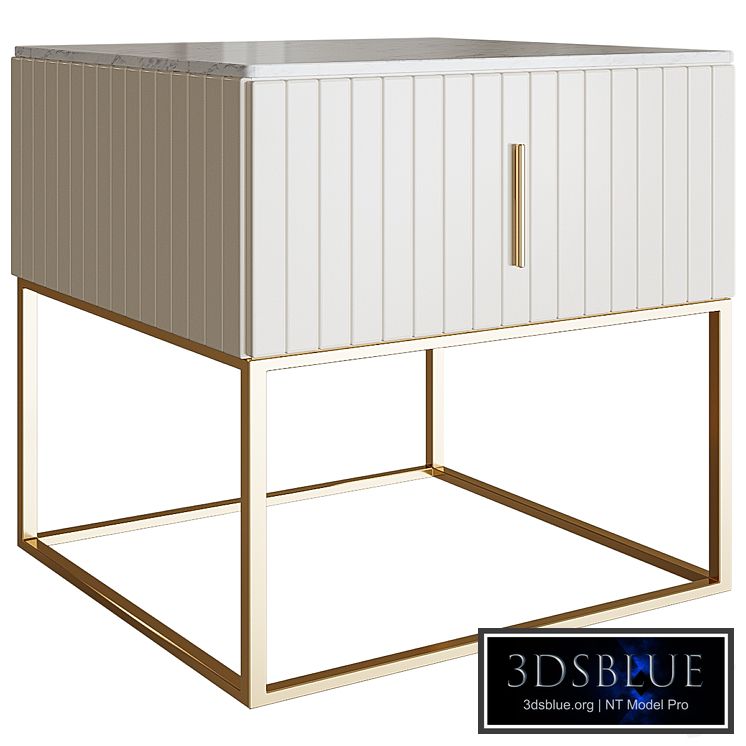 Bedside table Off White