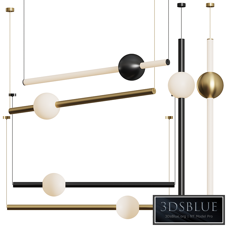 Orion Globe Linear Suspension Light by Lee Broom