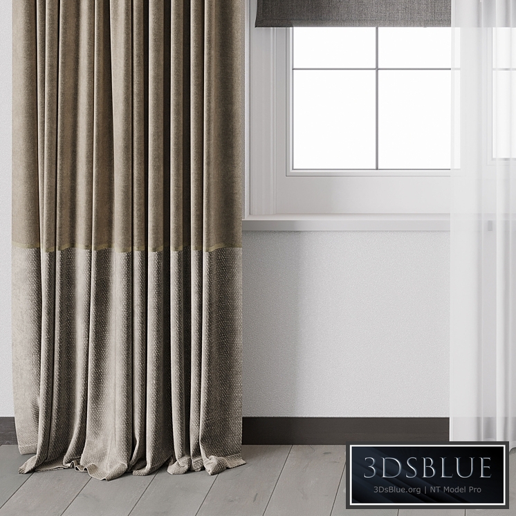 Hadi Curtain With Roman Blinds 56