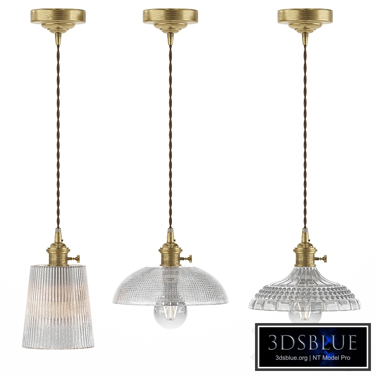 Vintage Textured Glass Pendant Lights