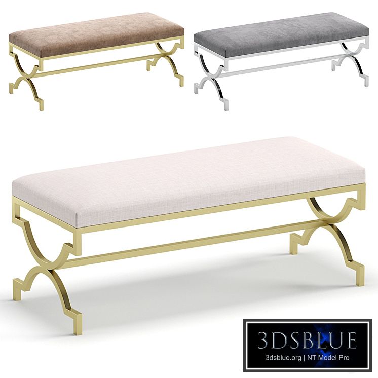 Bench LORREN by Cazarina Interiors 3 Colors Version