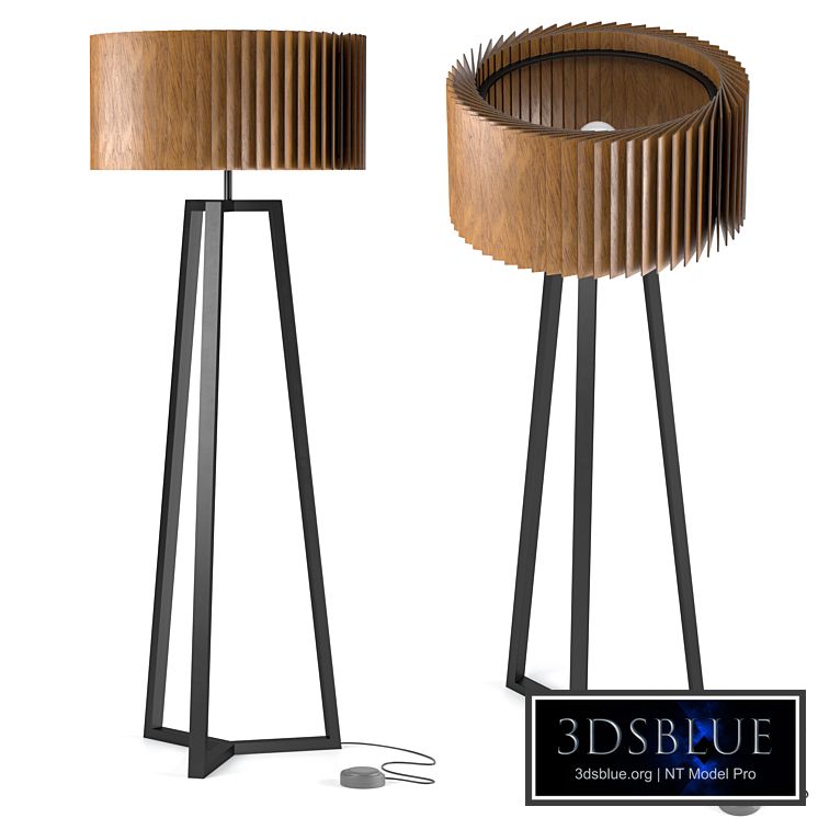 Floor Lamp Woodled Rotor