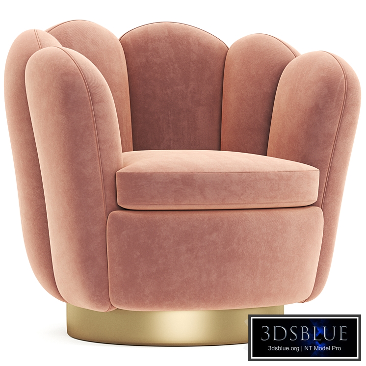 Swivel armchair Mirage Savona Nude