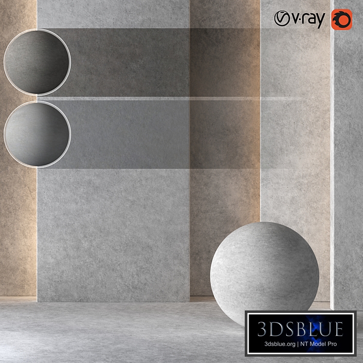 3 Decorative Concrete Plaster Material 8K (Seamless - Tileable) DrCG No 60