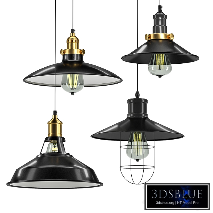 Industrial lamp set 3