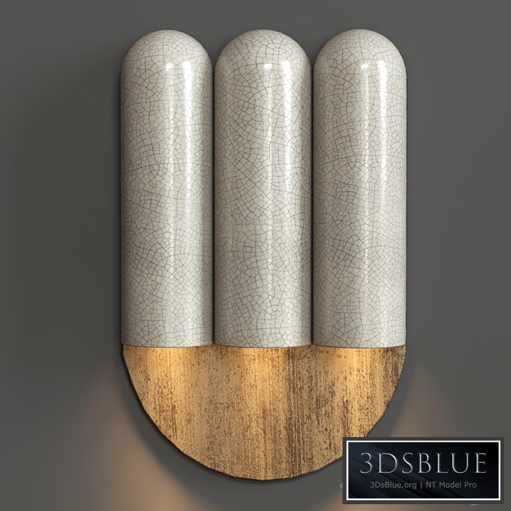 Raku Yaki Triple Sconce