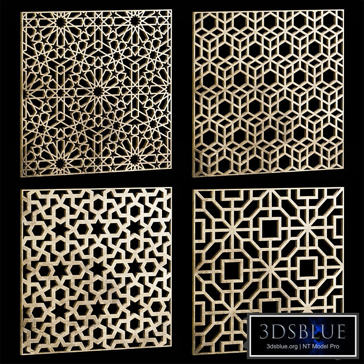 Set of square decorative panels 23