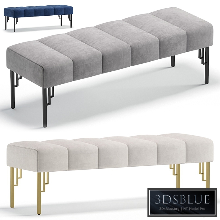 Bench WHITNEY by Cazarina Interiors 3 Colors Version