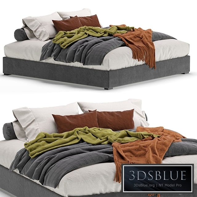 Meridiani Derek Bed Gray 190 / 210