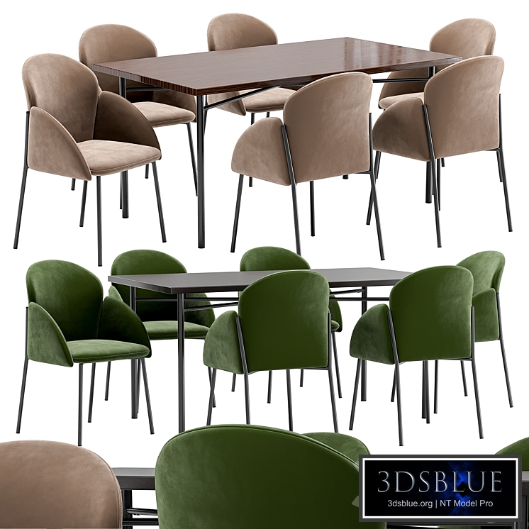 Dining chair Enzo and table Locman