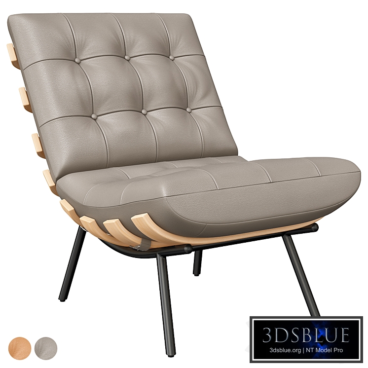Philbert Chair Gray Leather