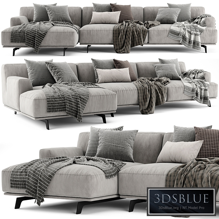 Poliform Tribeca Chaise Longue Sofa