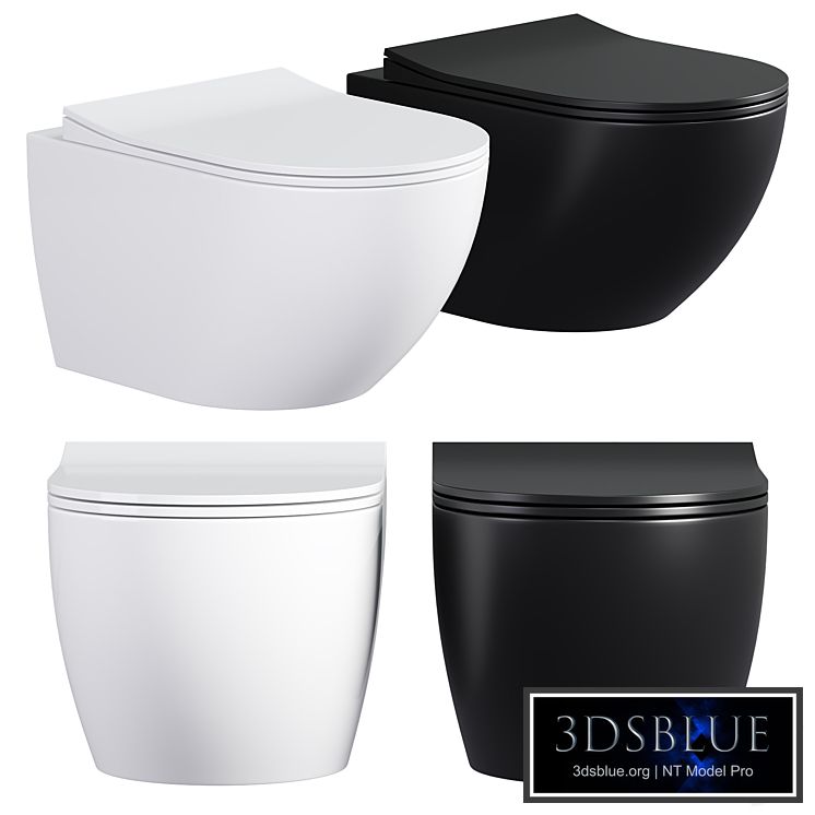 Sento Rim-ex wall hung toilet black