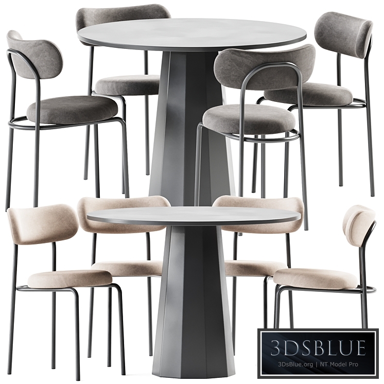 Dix Table and Loop Chair by Connubia