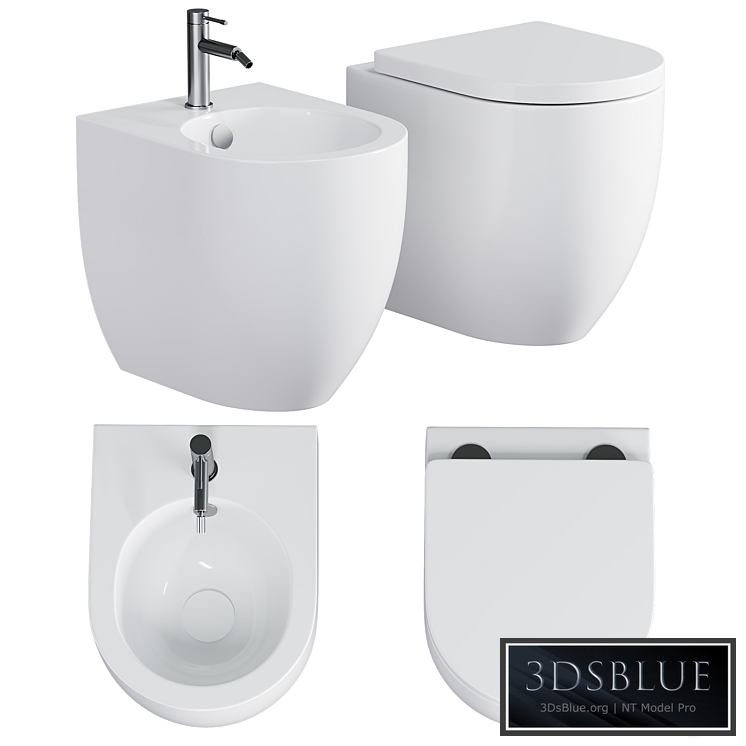 BACK TO WALL WC AND BIDET 48CM FLO KERASAN