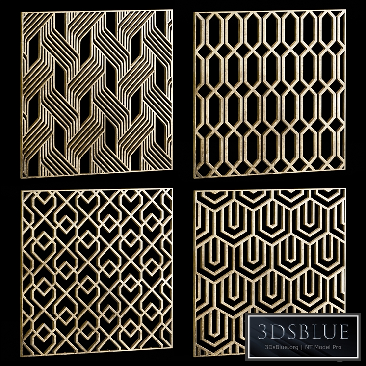 Set of square decorative panels 24