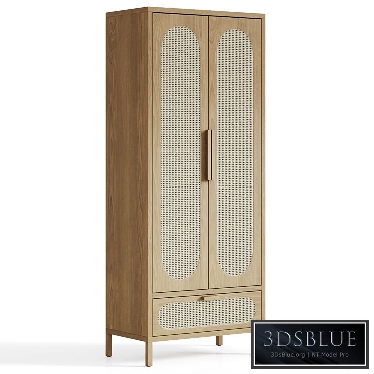 Classic Rattan & Wood Cabinet