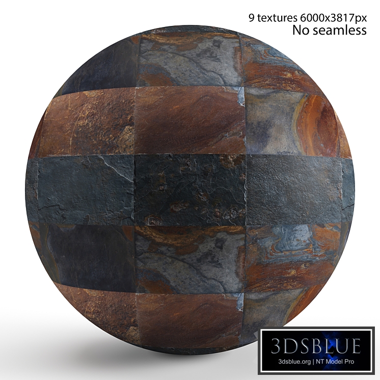 Slate and rusty slate. 9 textures