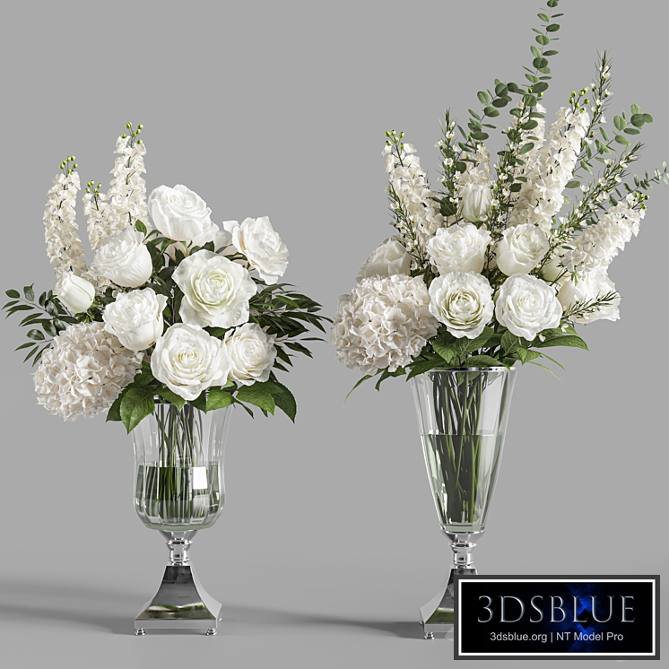 Flower Set 023 White bouquet