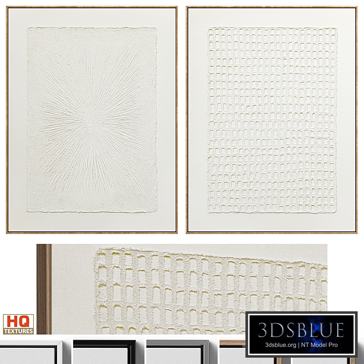 Abstract Textural Plaster Wall Art C-429