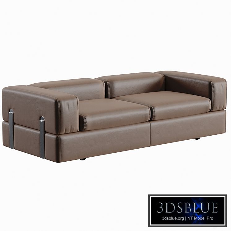 Daybed Sofa 711 by Tito Agnoli for Cinova in Brown Leather