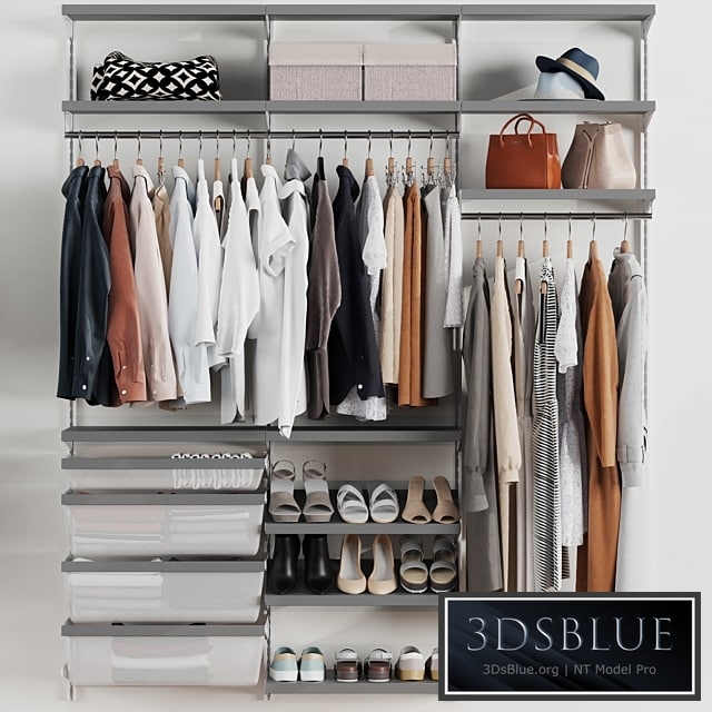 Wardrobe, wall module, dresses, clothes 4