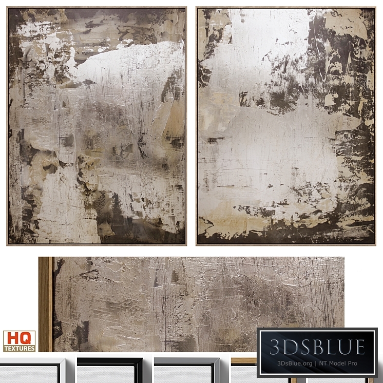 Large Abstract Neutral Wall Art C-433