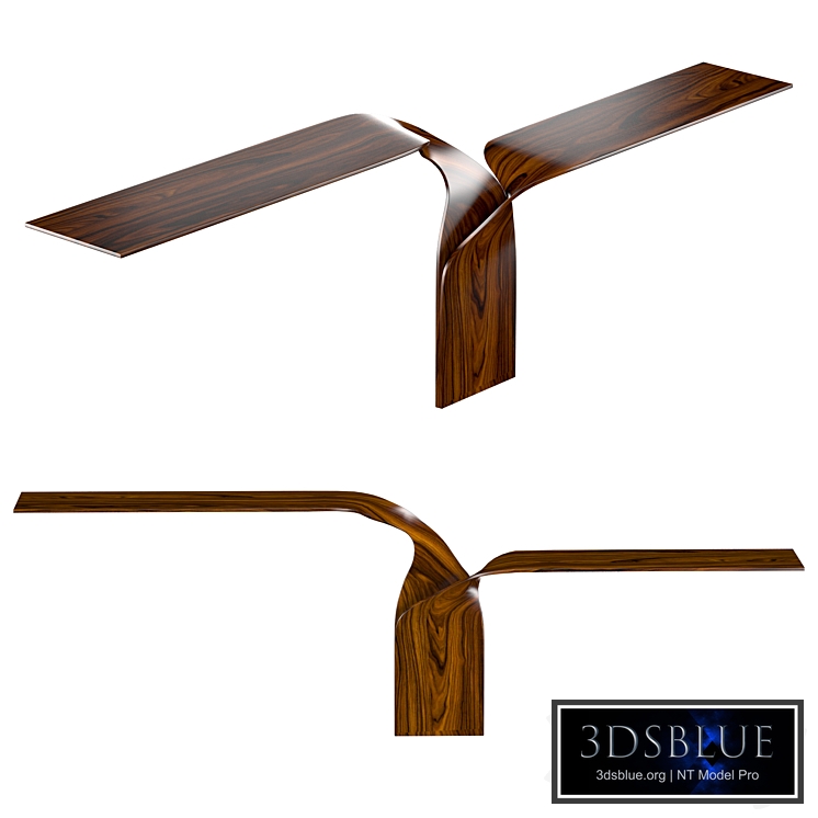 Carol Egan Hand-Carved Walnut Console