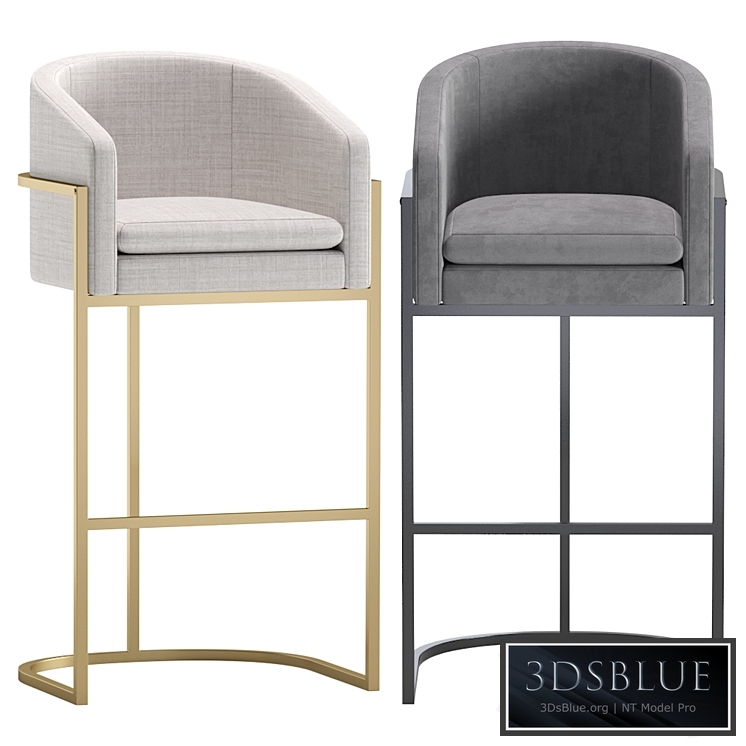 Bar and Semi Bar Stools San Francisco by Cazarina Interiors 3 Colors Version