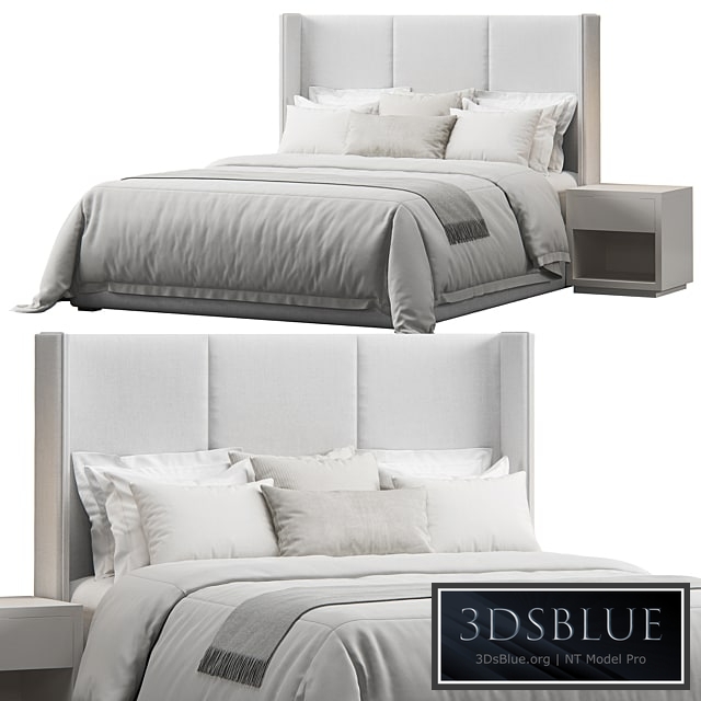 Striped Headboard Bed