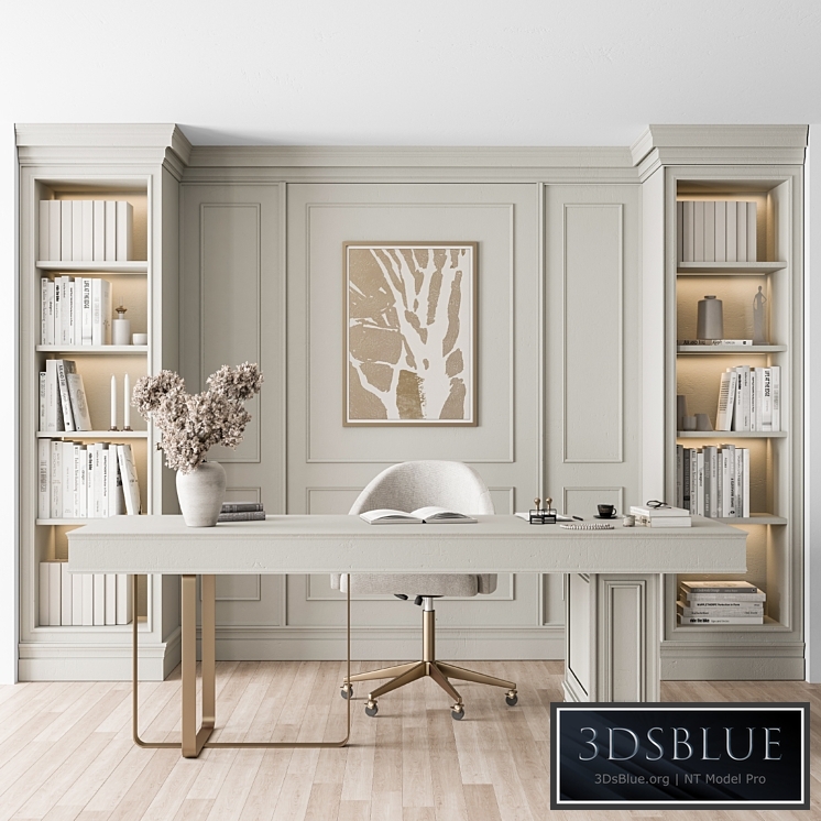 Classic Boss Desk and Library Set - Office Furniture 277