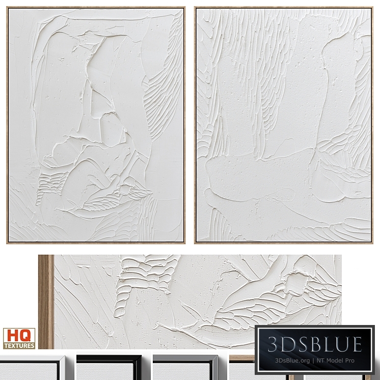 White Textural Plaster Wall Art C-438