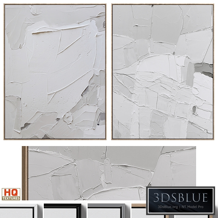 Abstract Textural Plaster Wall Art C-439