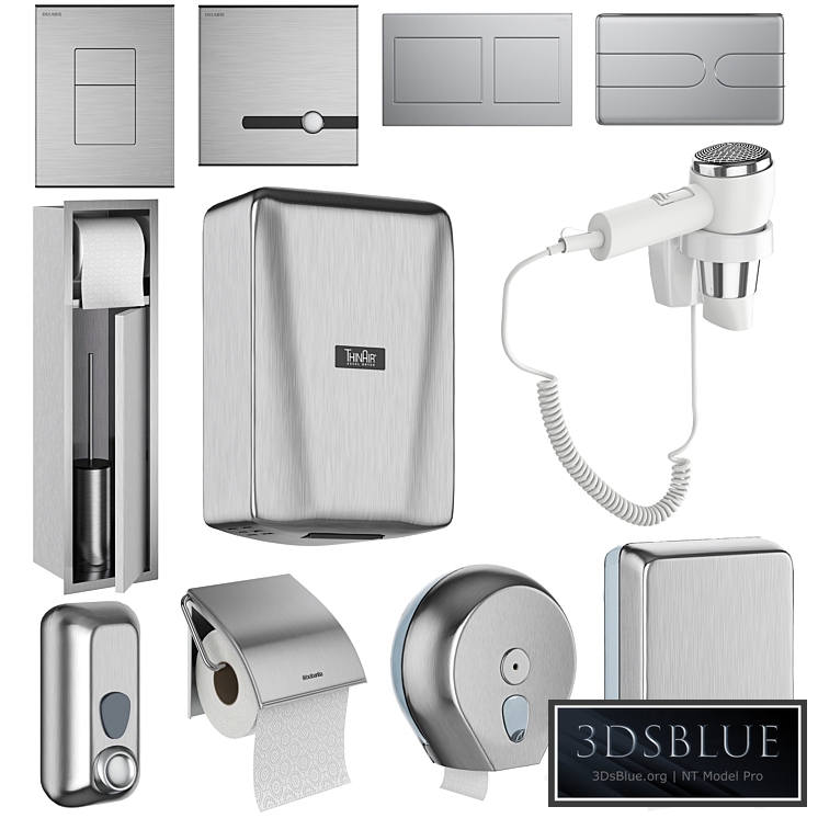 Accessories for public toilets set 151 part 2