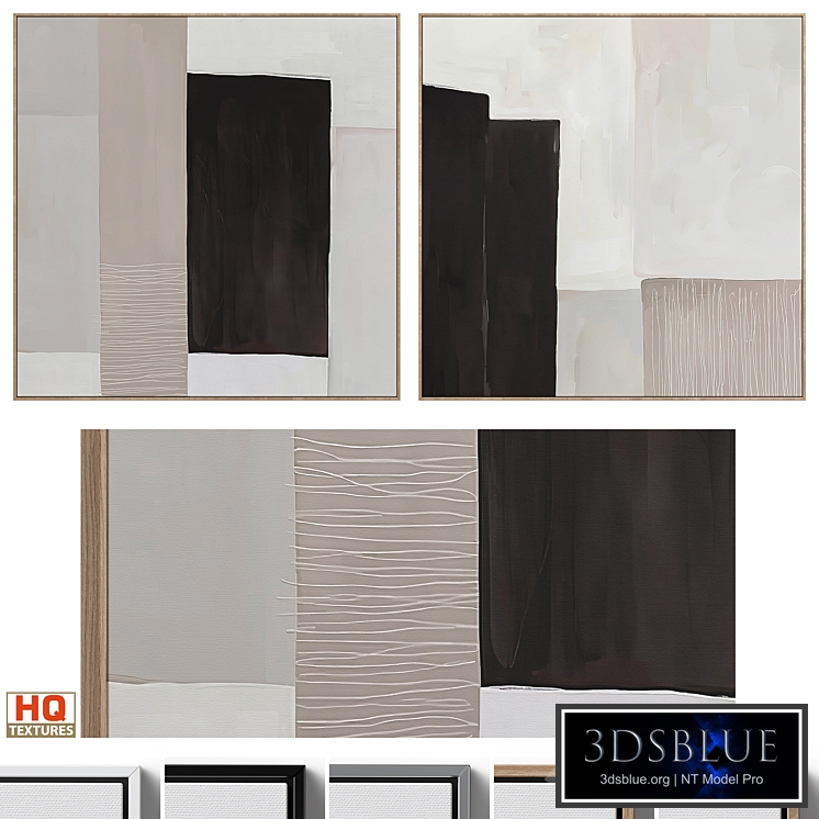 Large Abstract Neutral Wall Art C-440