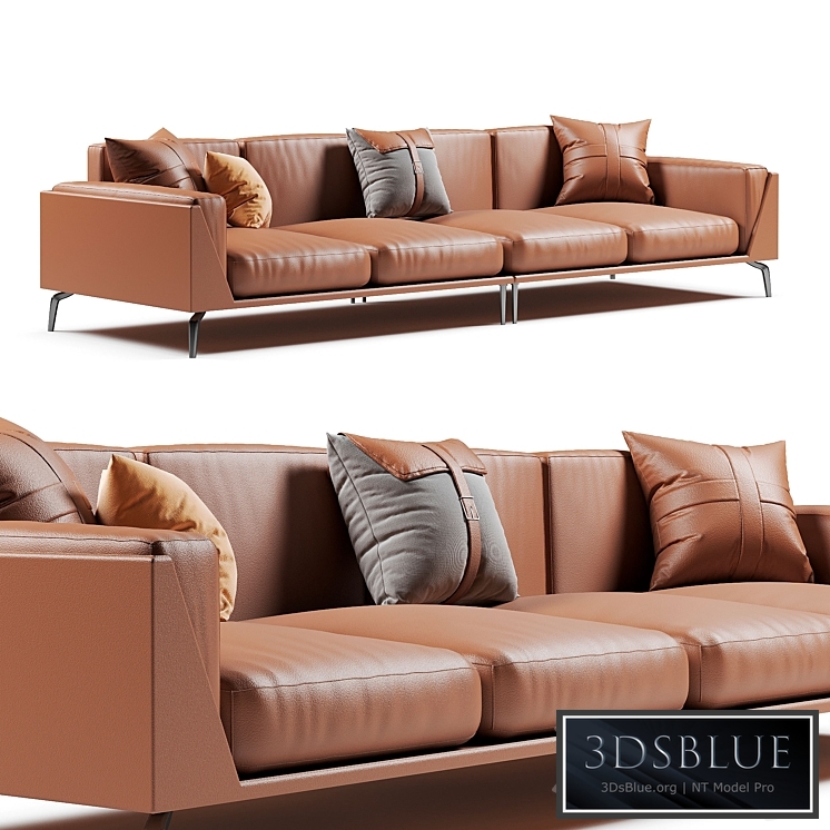 Francesca Neo-modern Genuine Leather Sofa