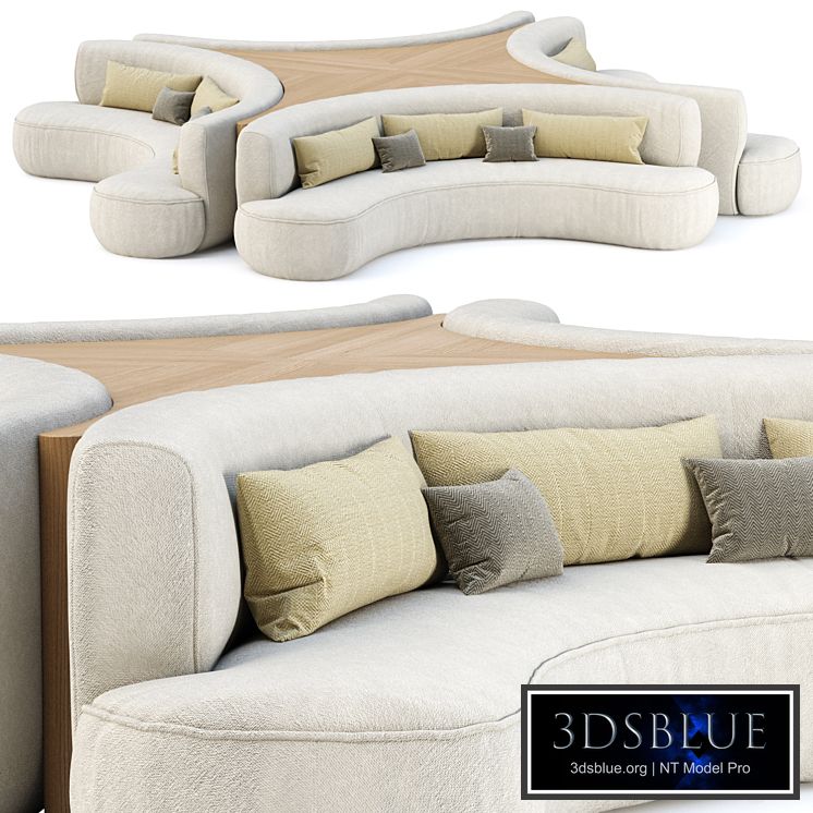 Jenifer modular restaurant sofa JR20 / Modular restaurant lounge sofa