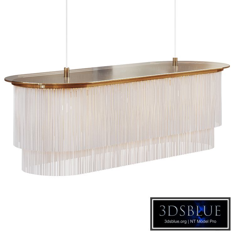 Chandelier Houtique Linear Chandelier Cream