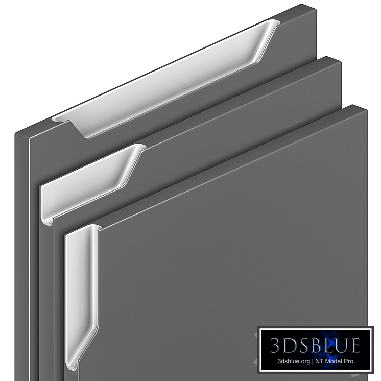 Integrated handle. kitchen facade