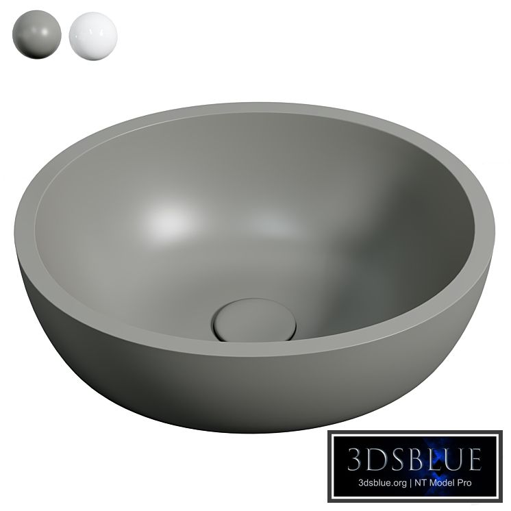 Waskom Solid Surface Asti Grigio (exclusief kraan)