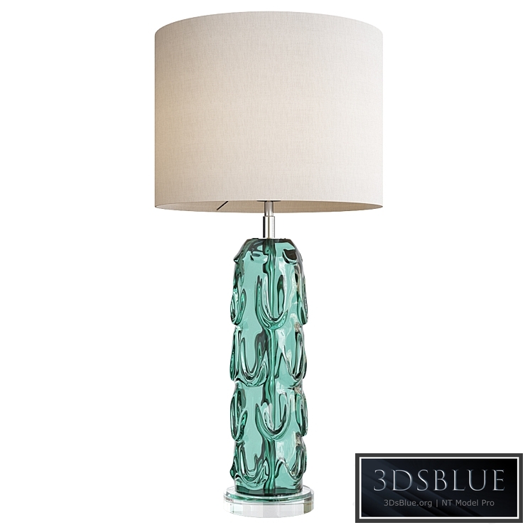 Aqua crystal vase table lamp liang and eimil gabor