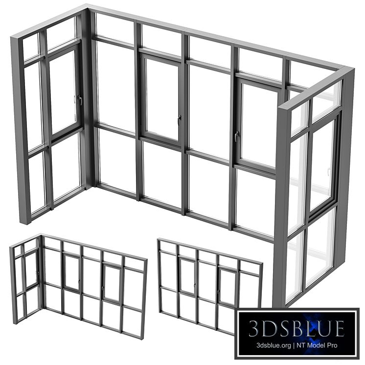 Balcony panoramic glazing